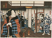 Bando Shuka I as the courtesan Shiraito of Hashimoto-ya