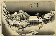 Evening Snow, Kambara, from the series the Fifty-three Stations of the Tokaido (Hoeido edition)