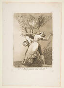 Plate 75 from 'Los Caprichos': Is there no one to untie us? (¿No hay quien nos desate?)