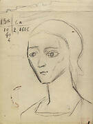 Woman's head (recto); Landscape (verso)