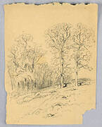 Landscape Sketch with a Hilly Country Road