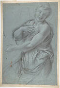 Study for an Angel (recto); Study of a Cushion (verso)