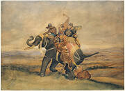 Tiger Hunt, Elephant Mounted by Indians