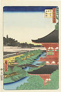 One Hundred Famous Views of Edo “Zojoji Pagoda and Akabane”