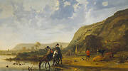 River Landscape with Riders