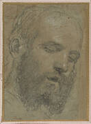 Head of a Bearded Man, Eyes Closed