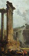 Temple of Vespasian and Titus and the Cascade at Tivoli