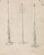 Study of Three Lampstands