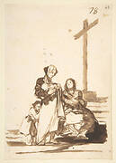 Women and children near a cross; folio 78 from the Images of Spain Album 'F'