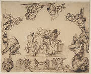 The Rescue of a Drowned Man (recto); Study of a Horse (verso)