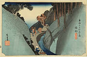 Utsu Pass, Okabe, from the series the Fifty-three Stations of the Tokaido (Hoeido edition)