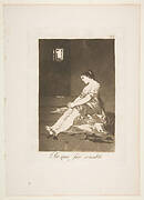 Plate 32 from 'Los Caprichos':Because she was susceptible (Por que fue sensible.)