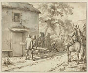 Plundering Soldiers near a Cottage