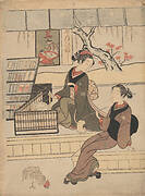 Moto-Yanagiya Ofuji to onna-kyaku (Ofuji at the Moto-Yanagiya with a Female Customer)