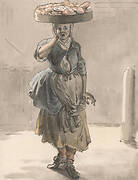 London Cries: A Girl with a Basket on Her Head ("Lights for the Cats, Liver for the Dogs")