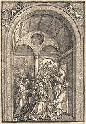 The Holy Family with Two Angels in a Portico