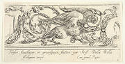 Plate 1: an eagle walking towards the right, a bust of a woman to right turned in profile towards the left, from 'Friezes, foliage, and grotesques' (Frises, feuillages et grotesques)