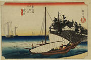 The Seven-ri Ferry Crossing, Kuwana, from the series the Fifty-three Stations of the Tokaido (Hoeido edition)