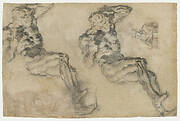 Studies of a Statuette of Atlas (recto); Studies of a Statuette of Atlas and a Figure Praying (verso)