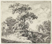 Landschap met een kapel