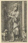 St Lazarus flanked by two dogs, from the series 'Piccoli Santi' (Small Saints)