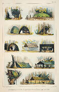 Images of different types of huts