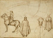 Sketches of the Emperor John VIII Palaeologus, a Monk, and a Scabbard