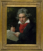 Beethoven with the manuscript of the Missa solemnis