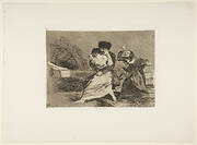 Plate 9 from 'The Disasters of War' (Los Desastres de la Guerra): 'They don't like to.' (No quieren.)