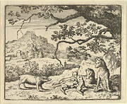 Renard Receives a New Citation from the Badger from Hendrick van Alcmar's Renard The Fox