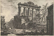 View of the so-called Temple of Concord with the Temple of Saturn, on the right the Arch of Septimius Severus