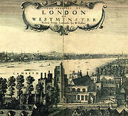 St Mary-at-Lambeth and London by Wenceslaus Hollar