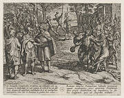 Plate 2: The Romans Taking Old Dutch Men as Hostages and Seducing Young Ones, from The War of the Romans Against the Batavians (Romanorvm et Batavorvm societas)