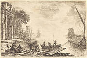 Harbor Scene with Rising Sun (Le soleil levant)