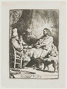 Christ at Emmaus: the smaller plate