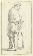 Standing Man with a Stick, Facing Right