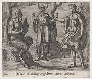 Plate 102: Midas with the Ears of an Ass (Midae ob iudicij craßustiem aures asininae), from Ovid's 'Metamorphoses'