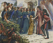 Beatrice meeting Dante at a marriage feast, denies him her salutation