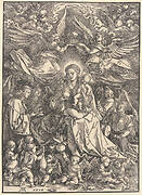 Madonna as Queen of the Angels (The Madonna with Pear Crowned by Two Angels)