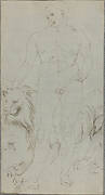 Male Nude with a Lion [verso]