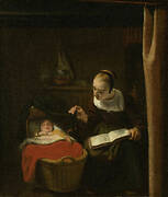 Woman at a Cradle