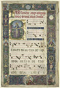 The Trinity:  Leaf from a Gradual with Initial B