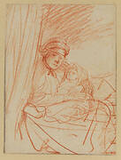 Saskia Sitting up in Bed, Holding a Child