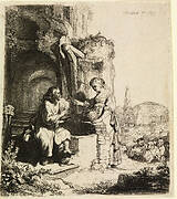 Christ and the Woman of Samaria Among Ruins