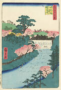 One Hundred Famous Views of Edo “Dam on the Otonashigawa River at Oji” (Popularly known as “The Great Waterfall”)”