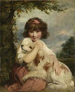 A Young Girl and Her Dog