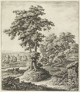 Landschap met een dode godsman, leeuw en ezel