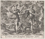 Plate 69: Cephalus and Aurora (Cephalum amore perditißimo prosequitar Aurora), from Ovid's 'Metamorphoses'