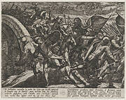 Plate 27: The Dutch During a Surprise Attack of the Roman Camp on the Moselle, from The War of the Romans Against the Batavians (Romanorvm et Batavorvm societas)