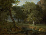 Woodland Scene with Nymphs and a Herm